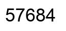 Número 57684 imagen negro