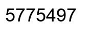 Number 5775497 black image