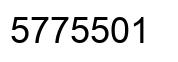 Number 5775501 black image