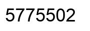 Number 5775502 black image