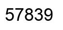 Number 57839 black image