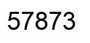 Number 57873 black image