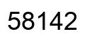 Number 58142 black image