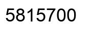 Number 5815700 black image