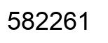 Number 582261 black image