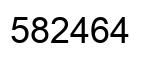 Number 582464 black image