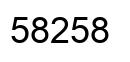 Number 58258 black image
