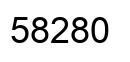 Number 58280 black image