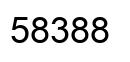 Number 58388 black image