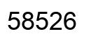 Número 58526 imagen negro