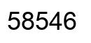 Número 58546 imagen negro