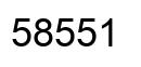 Number 58551 black image