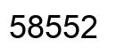 Number 58552 black image