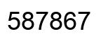 Number 587867 black image