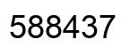 Number 588437 black image