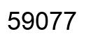 Number 59077 black image