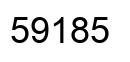 Number 59185 black image