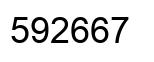 Number 592667 black image