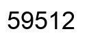 Número 59512 imagen negro