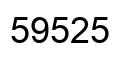 Número 59525 imagen negro