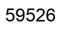 Number 59526 black image