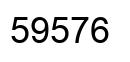 Number 59576 black image