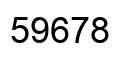 Number 59678 black image