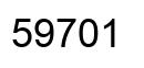 Number 59701 black image