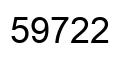Number 59722 black image