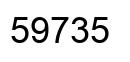 Number 59735 black image