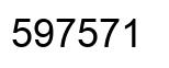 Number 597571 black image