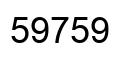 Number 59759 black image