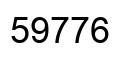 Number 59776 black image
