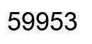 Number 59953 black image