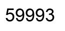 Number 59993 black image