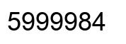Number 5999984 black image
