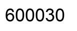Number 600030 black image