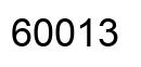 Number 60013 black image