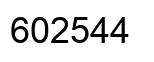 Number 602544 black image