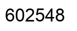 Number 602548 black image