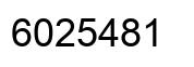 Number 6025481 black image