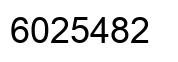 Number 6025482 black image