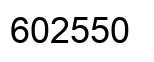 Number 602550 black image