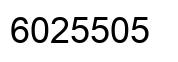 Number 6025505 black image