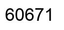 Number 60671 black image