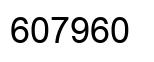Number 607960 black image