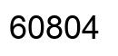 Number 60804 black image
