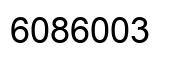 Number 6086003 black image