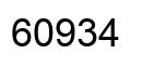 Number 60934 black image
