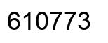 Number 610773 black image